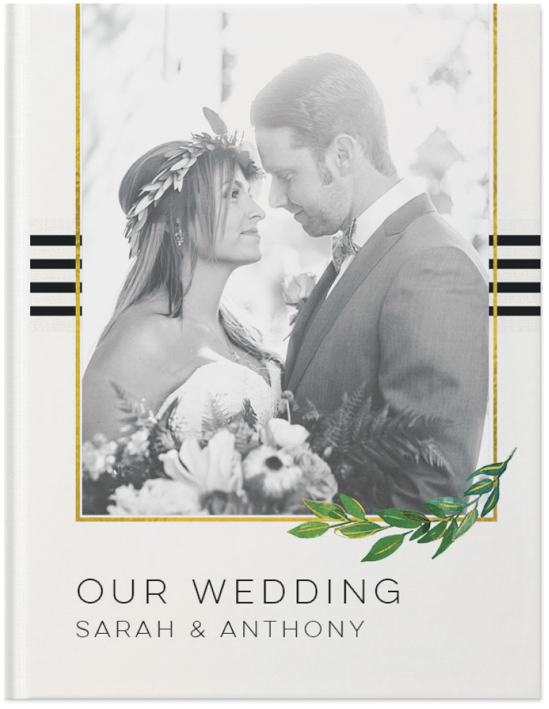 Gilded Wedding Photo Book, 11x8, Hard Cover - Glossy, Standard Pages