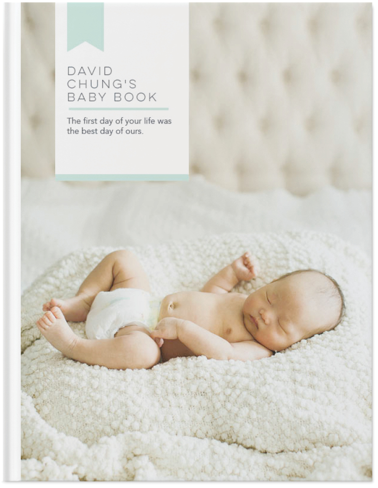 Modern Baby Photo Book, 11x8, Hard Cover - Glossy, PROFESSIONAL 6 COLOR PRINTING, Standard Pages