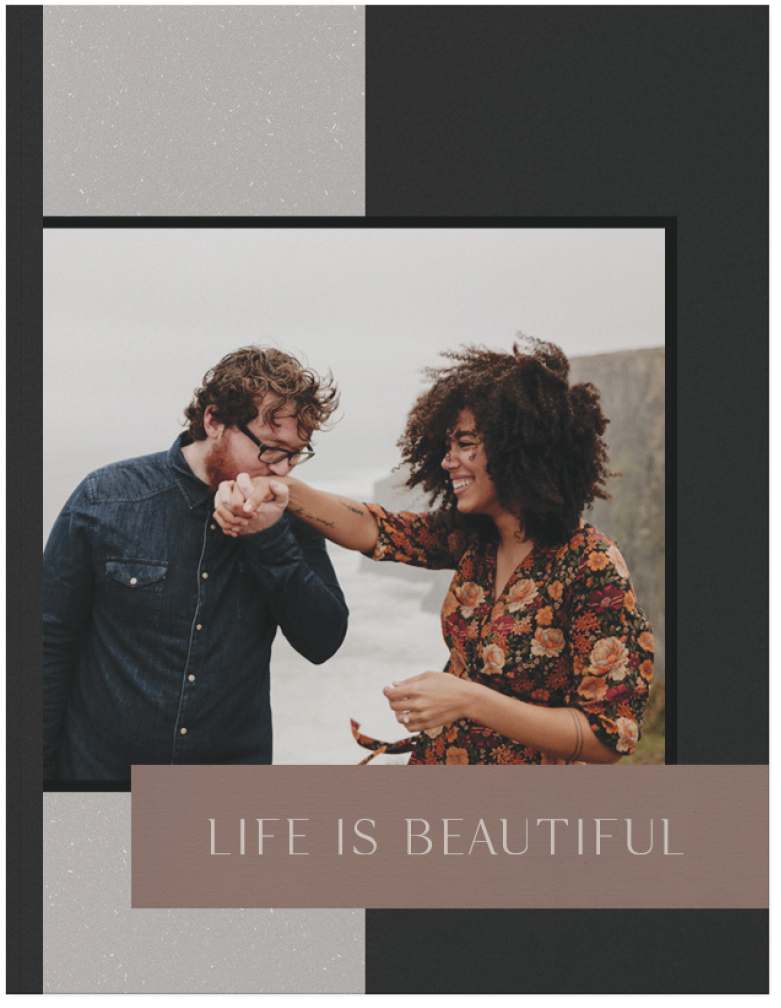Modern Dark Neutrals Photo Book, 11x8, Soft Cover, Standard Pages
