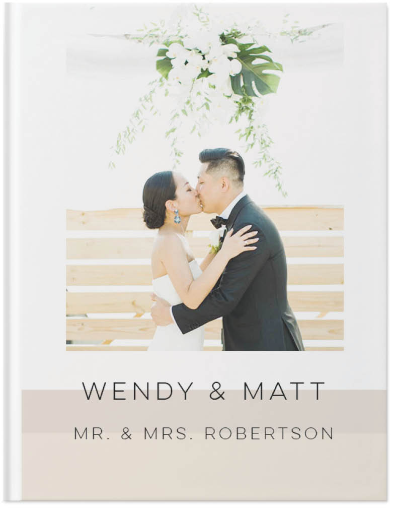 Modern Wedding Story Photo Book, 11x8, Hard Cover - Glossy, Standard Pages