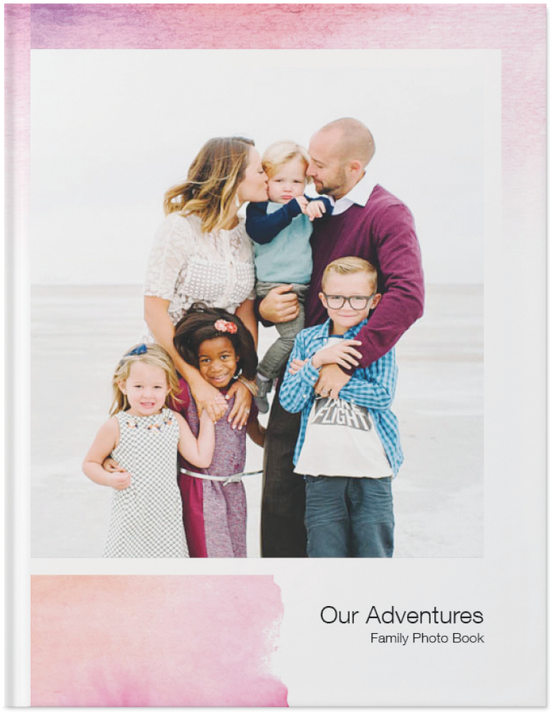 Ombre Watercolor Photo Book, 11x8, Hard Cover - Glossy, Standard Pages