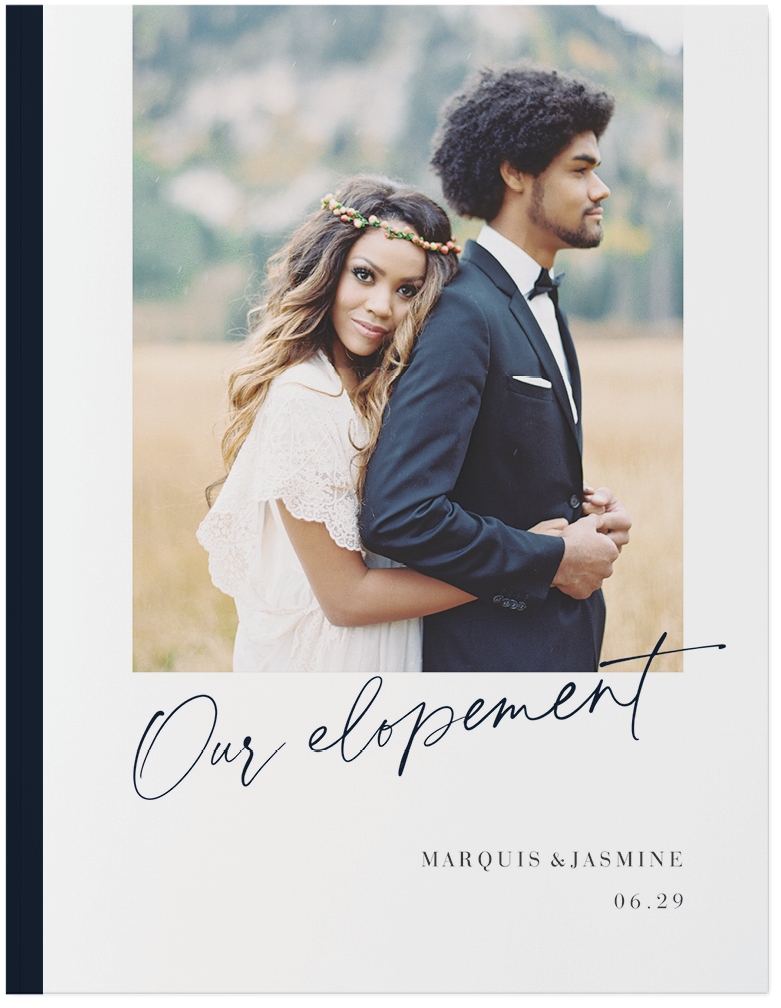 Wedding Elopement Gallery Photo Book, 11x8, Soft Cover, Standard Pages