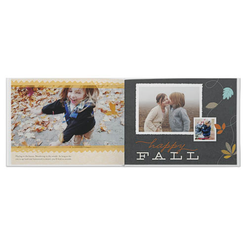 Autumn Memories Photo Book, 11x14, Professional Flush Mount Albums, Flush Mount Pages