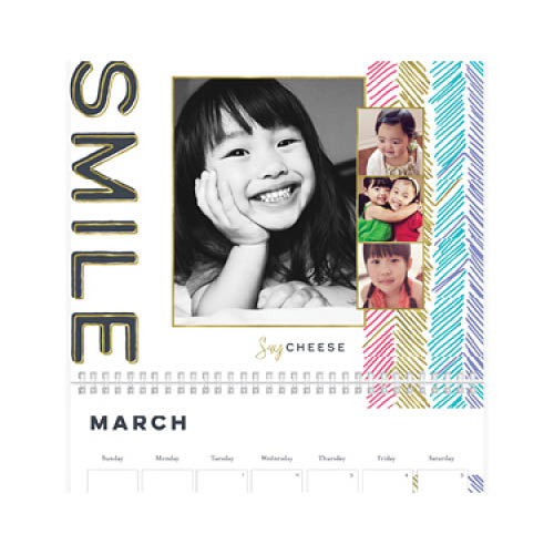 Confetti Family Calendar Wall Calendar, 8x11