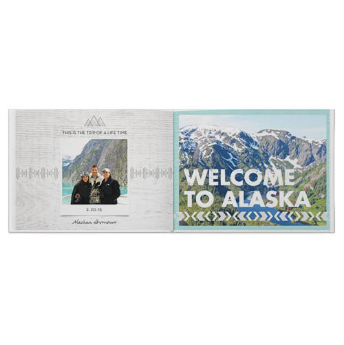 Destination Alaska Photo Book, 11x14, Professional Flush Mount Albums, Flush Mount Pages