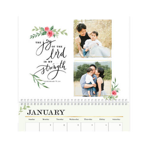 Elegant Blessings Calendar Wall Calendar, 8x11