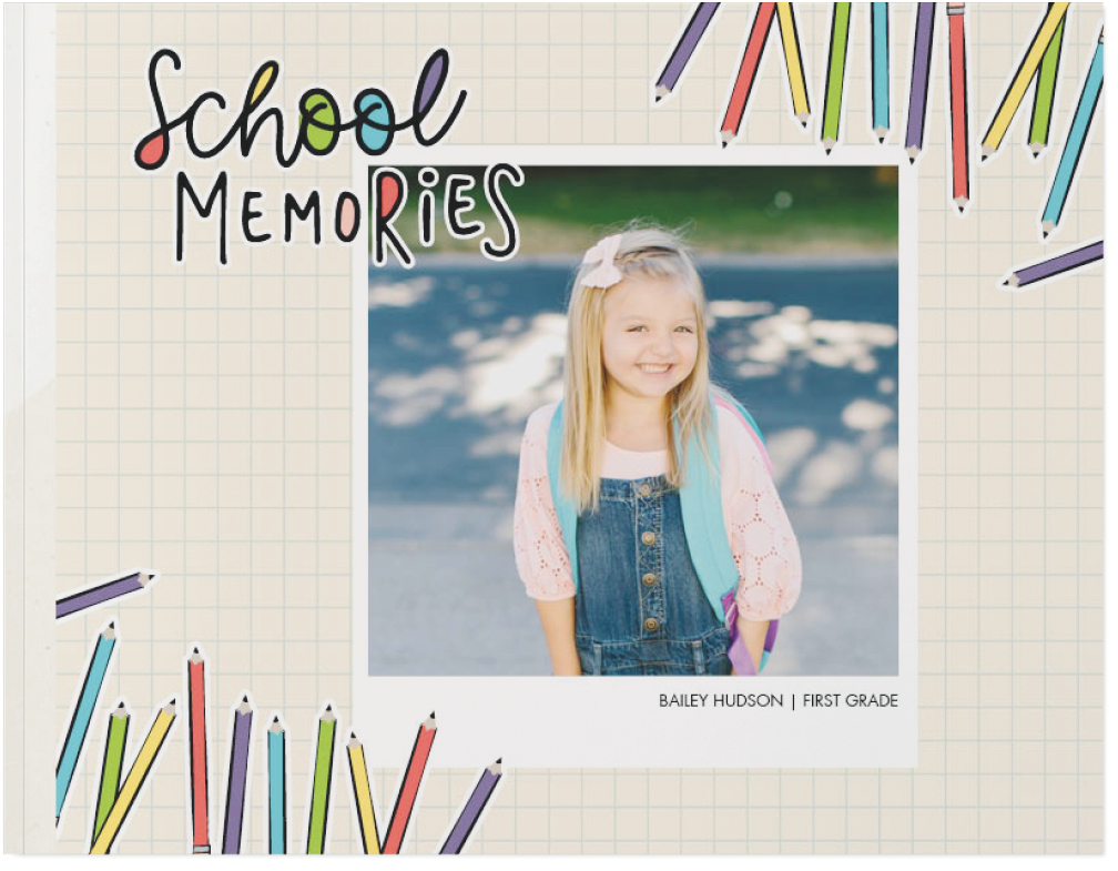 Colorful School Days by Float Paperie Photo Book, 8x11, Soft Cover, Standard Pages