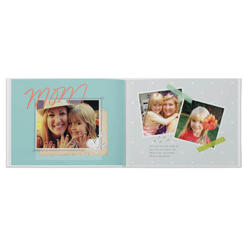 Handmade for Mom Photo Book, 8x11, Professional Flush Mount Albums, Flush Mount Pages