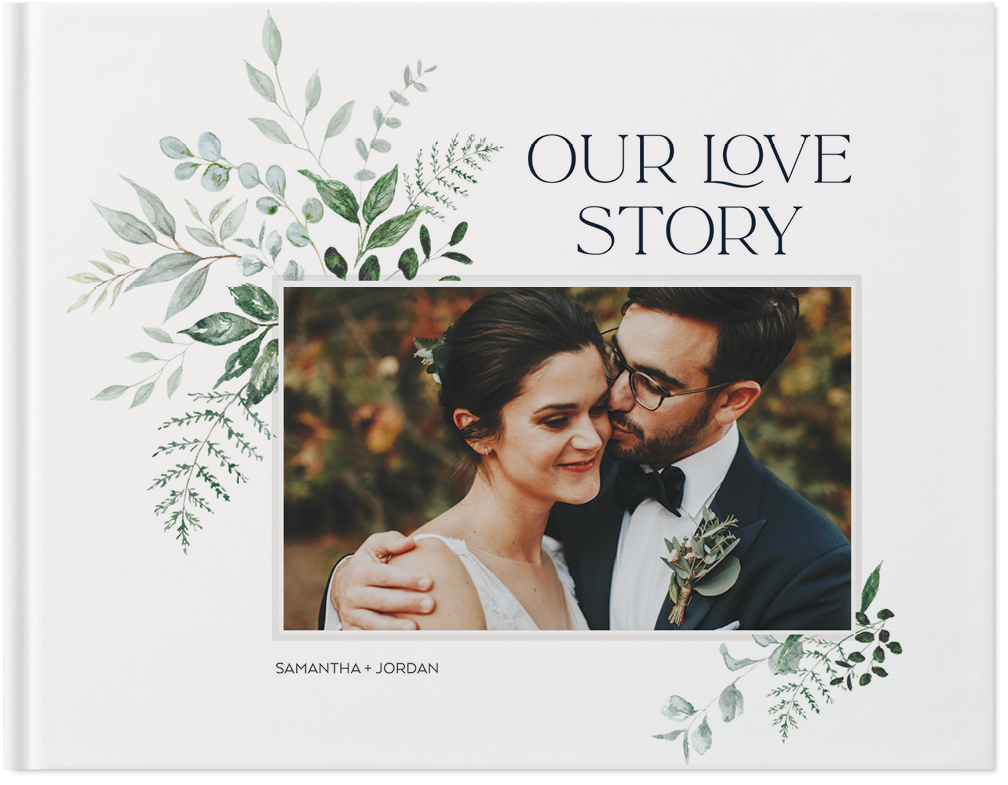 Elegant Wedding Greenery Photo Book