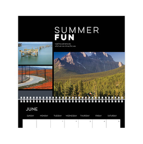 Modern Black Calendar Wall Calendar, 8x11