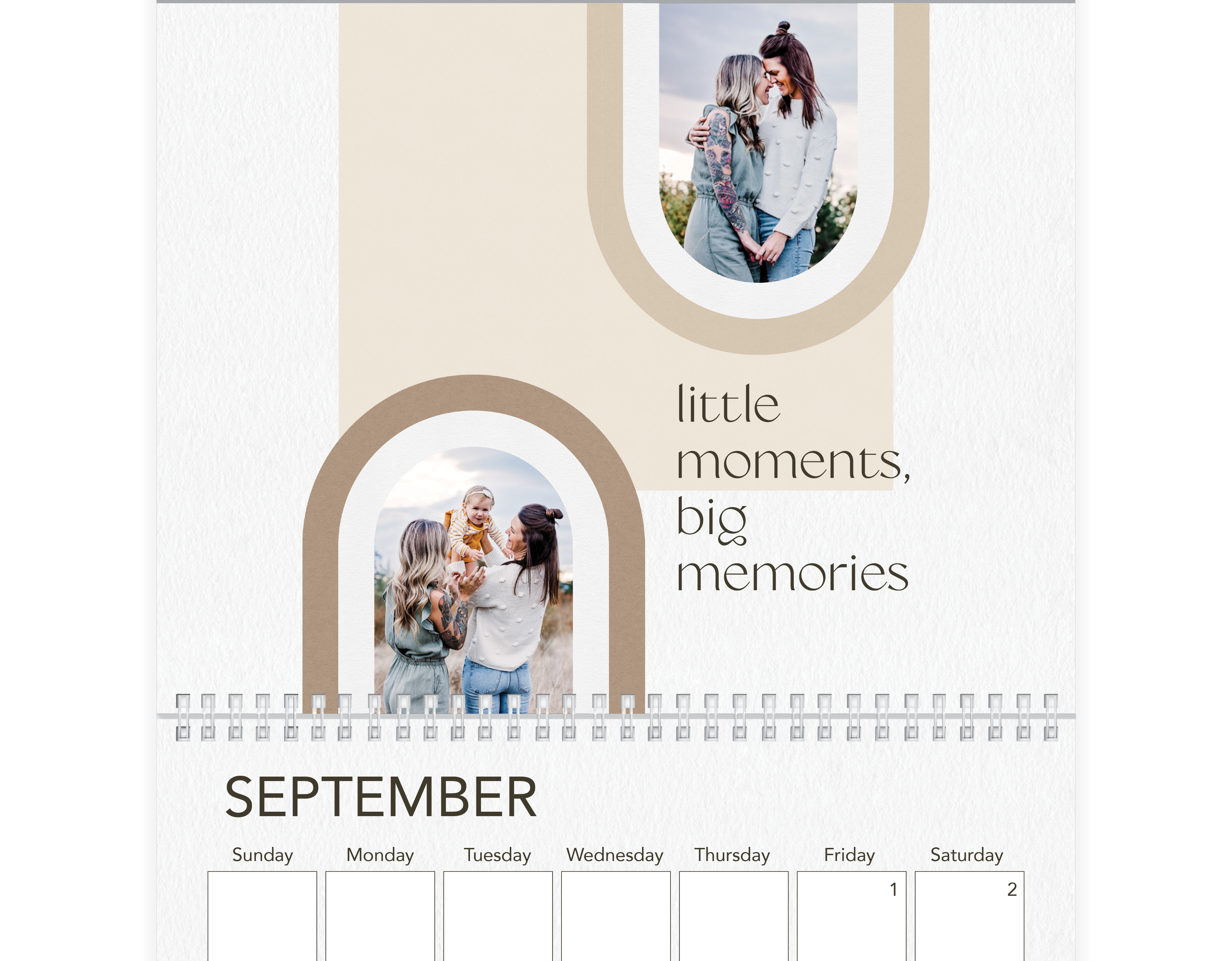 Modern Light Neutrals Calendar Wall Calendar, 8x11