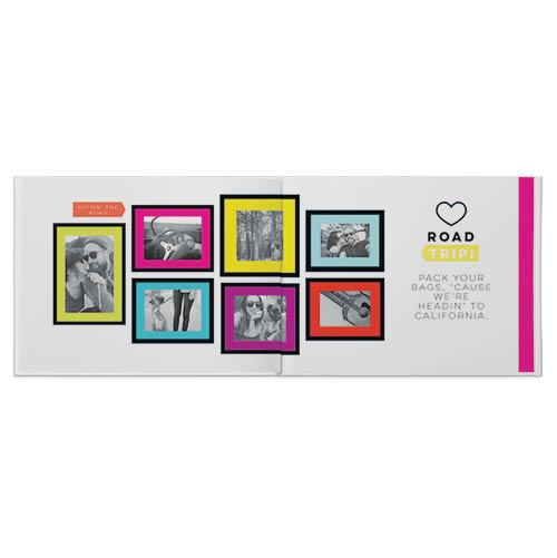 Neon Pop Photo Book, 8x11, Professional Flush Mount Albums, Flush Mount Pages