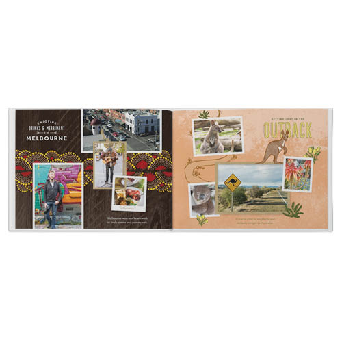 Passport to Australia and New Zealand Photo Book, 11x14, Professional Flush Mount Albums, Flush Mount Pages