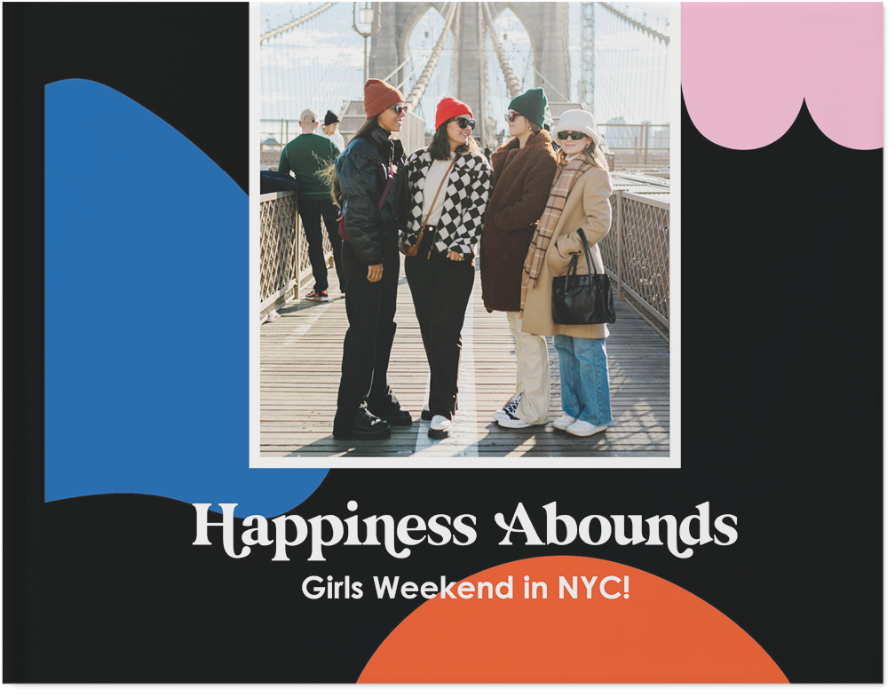 Bright Color Pop Photo Book, 11x14, Hard Cover - Glossy, PROFESSIONAL 6 COLOR PRINTING, Deluxe Layflat