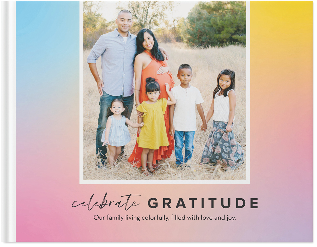 Colorful Gradients Photo Book, 11x14, Hard Cover - Glossy, PROFESSIONAL 6 COLOR PRINTING, Deluxe Layflat
