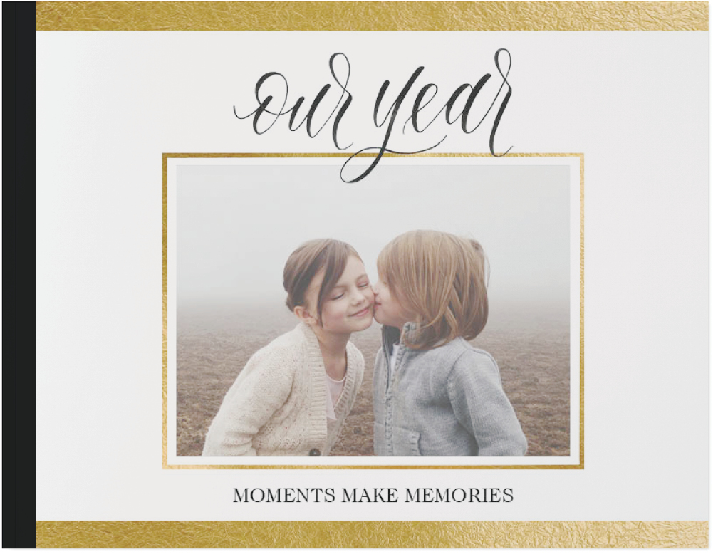 Elegantly Scripted Year In Review Photo Book, 8x11, Soft Cover, Standard Pages