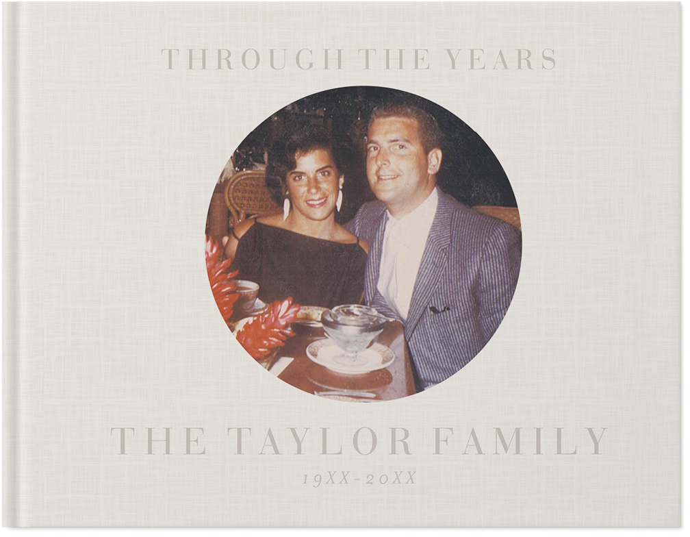 Through the Years Photo Book, 8x11, Hard Cover - Glossy, PROFESSIONAL 6 COLOR PRINTING, Standard Layflat