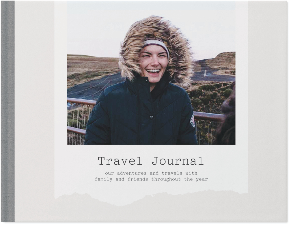 Travel Journal Photo Book, 8x11, Hard Cover, Deluxe Layflat