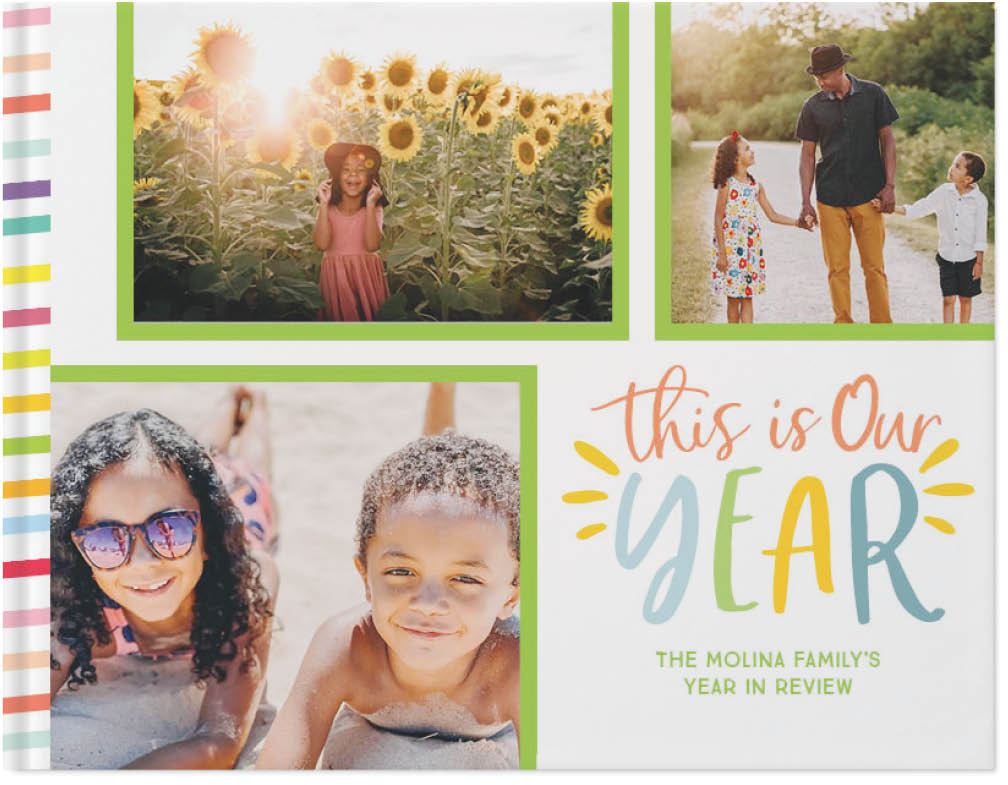colorful year in review by sarah hawkins designs photo book