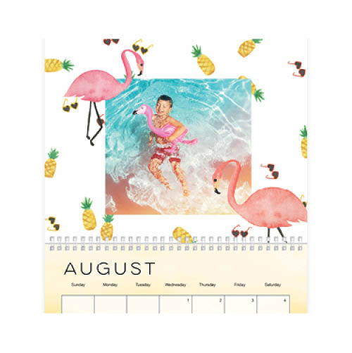 Whimsical Watercolor Wall Calendar, 8x11