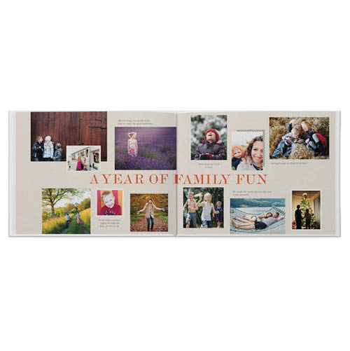 Year of Happy Photo Book, 11x14, Professional Flush Mount Albums, Flush Mount Pages