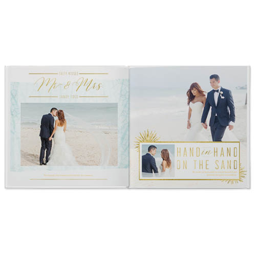 Beach Wedding Photo Book, 8x8, Professional Flush Mount Albums, Flush Mount Pages