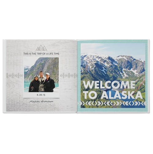 Destination Alaska Photo Book, 8x8, Professional Flush Mount Albums, Flush Mount Pages