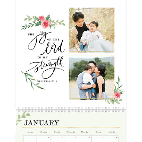 Elegant Blessings Calendar Wall Calendar, 12x12