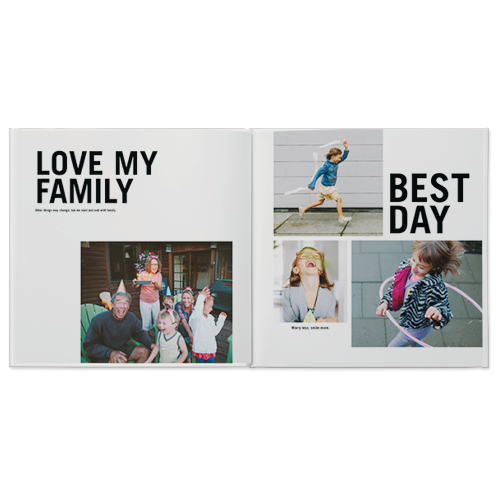 Everyday Bold Type Photo Book, 12x12, Professional Flush Mount Albums, Flush Mount Pages