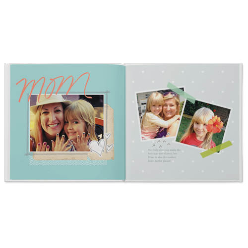 Handmade for Mom Photo Book, 10x10, Professional Flush Mount Albums, Flush Mount Pages