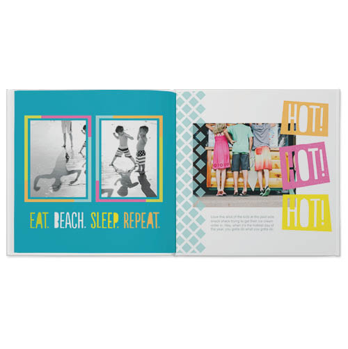 Hello Summer Photo Book, 8x8, Professional Flush Mount Albums, Flush Mount Pages
