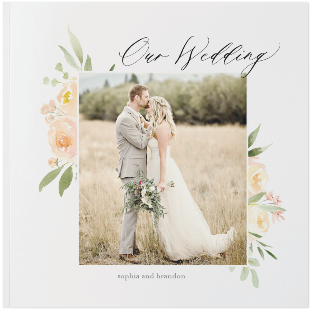 Watercolor Floral Wedding by Kim Thoa Photo Book, 10x10, Soft Cover, Standard Pages