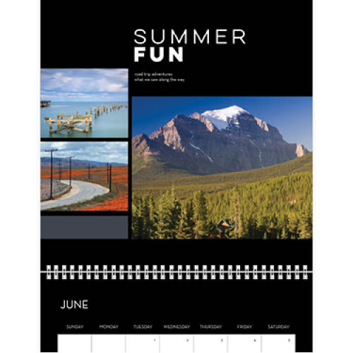 Modern Black Calendar Wall Calendar, 12x12