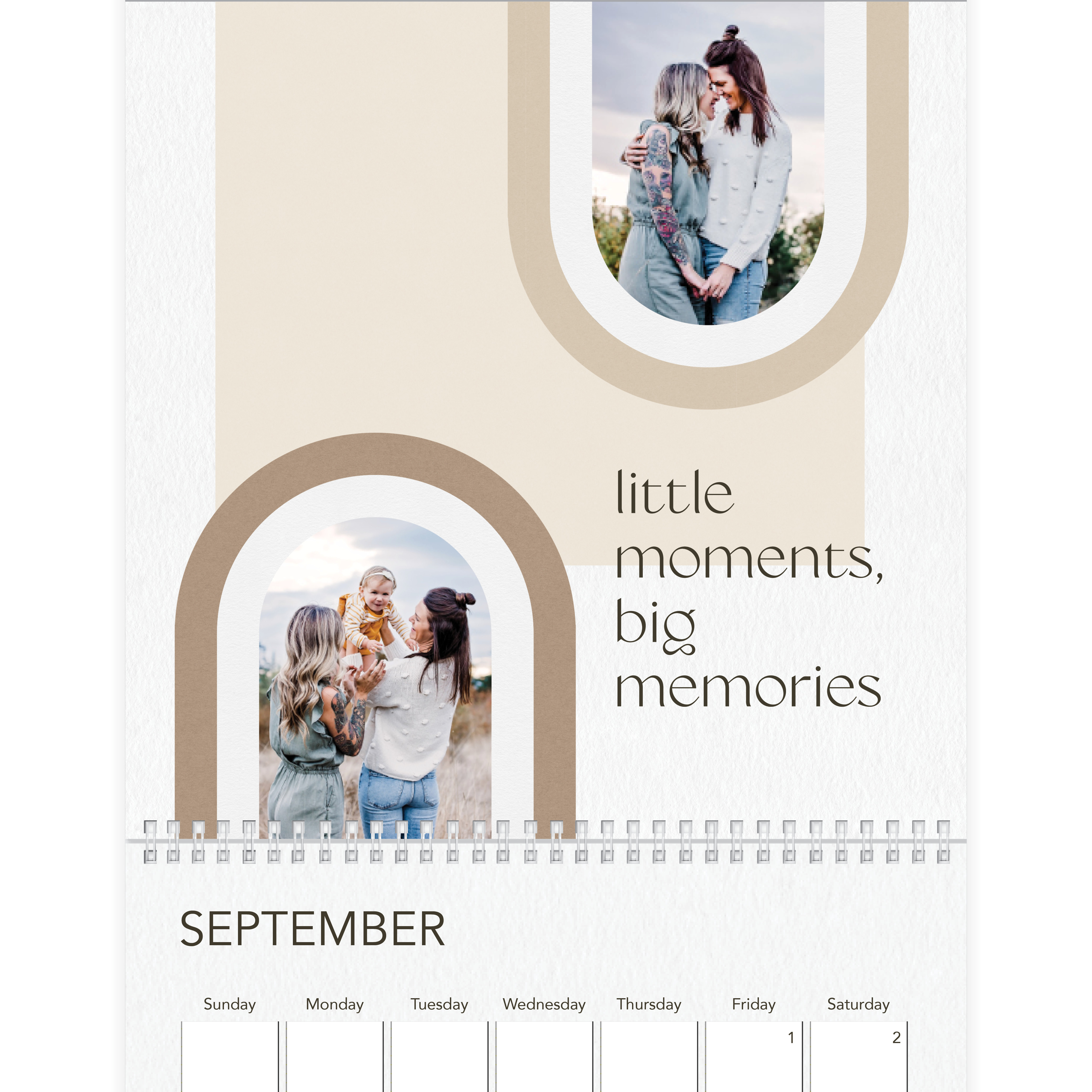 Modern Light Neutrals Calendar Wall Calendar, 12x12