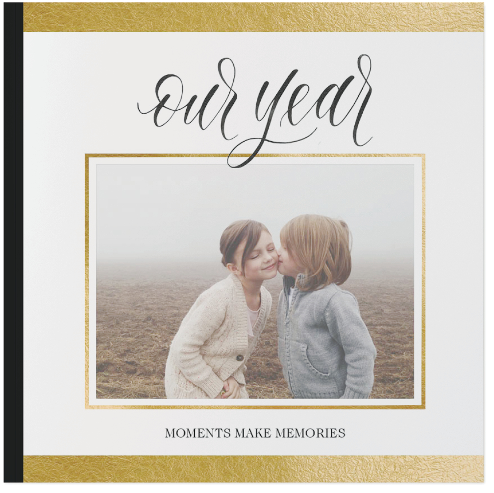 Elegantly Scripted Year In Review Photo Book, 8x8, Soft Cover, Standard Pages