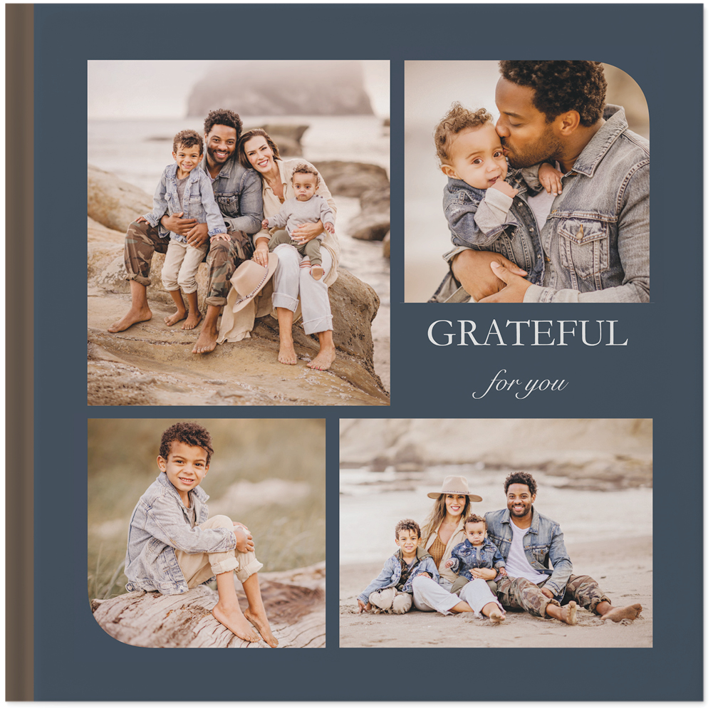 Grateful For You Photo Book, 8x8, Hard Cover - Glossy, Deluxe Layflat