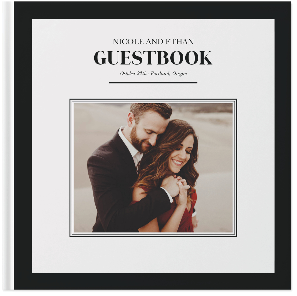Our Wedding Day Guestbook Photo Book, 10x10, Hard Cover, Standard Layflat
