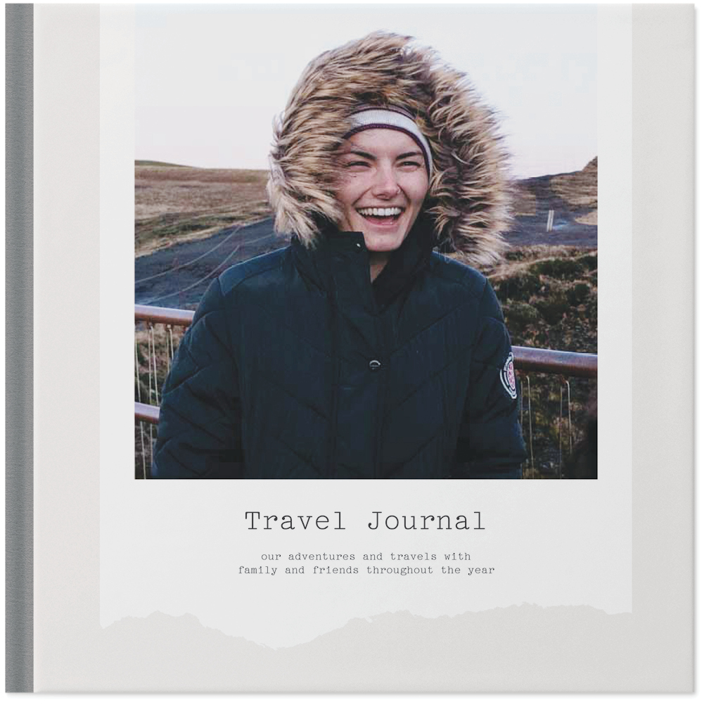 Travel Journal Photo Book, 8x8, Hard Cover - Glossy, PROFESSIONAL 6 COLOR PRINTING, Standard Layflat