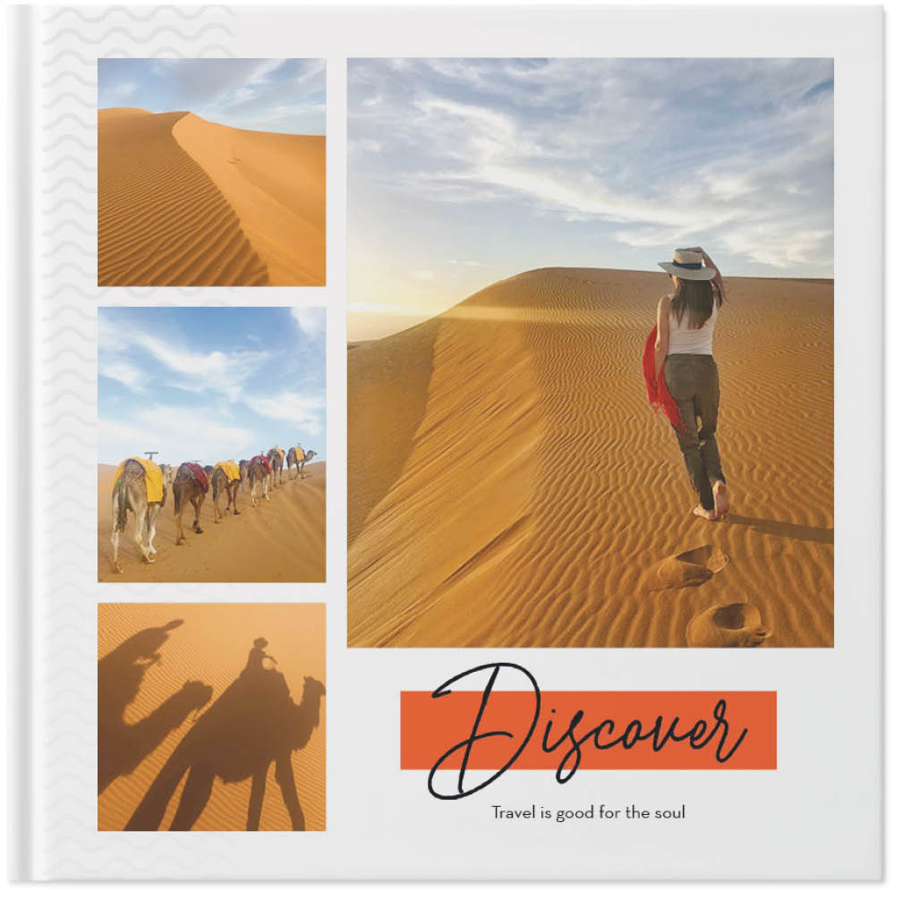 Travel Memories Photo Book, 12x12, Hard Cover - Glossy, Deluxe Layflat