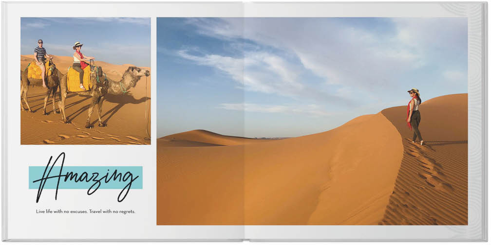Travel Memory Book or Photo Album, Personalised 'our Travels' Book