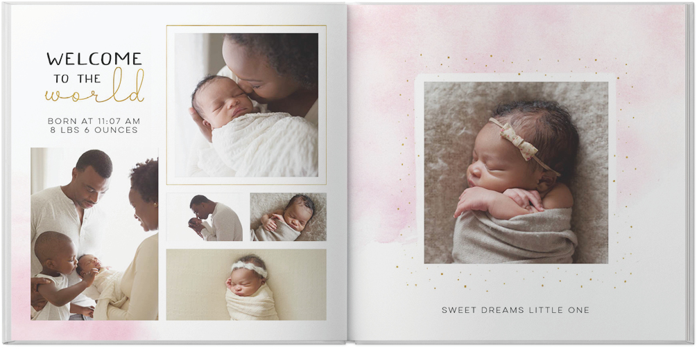 Watercolor Baby Girl 10x10 Photo Book Preview 1