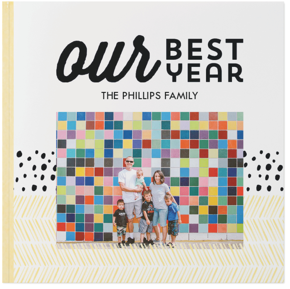 Watercolor Year in Review Photo Book, 10x10, Soft Cover, Standard Pages
