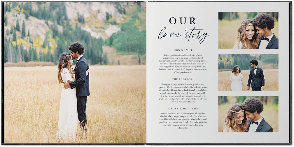 Wedding Elopement Gallery Photo Book, 8x8, Premium Leather Cover, PROFESSIONAL 6 COLOR PRINTING, Deluxe Layflat