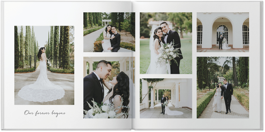 Monogram Wedding Photo Album, Personalized Photo Book, 5x7 Photos