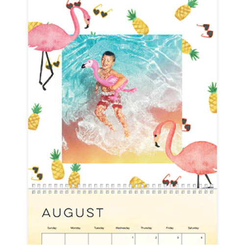 Whimsical Watercolor Wall Calendar, 12x12