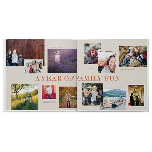 Year of Happy Photo Book, 8x8, Professional Flush Mount Albums, Flush Mount Pages